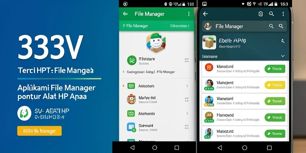 Tampilan antarmuka aplikasi File Manager 333V yang modern dan intuitif.