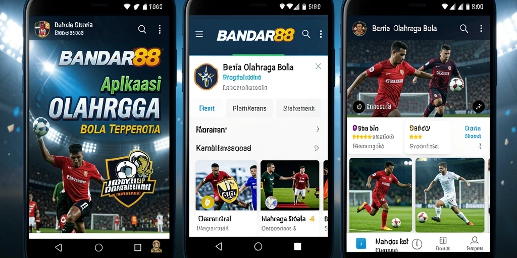 Antarmuka BANDAR88 menampilkan berita olahraga bola terkini.