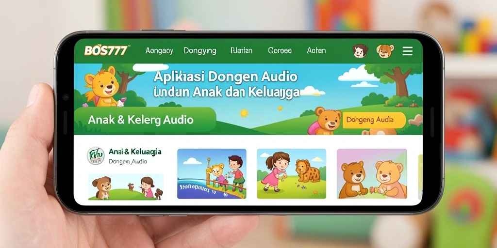 Tampilan antarmuka BOS777 yang menarik dan fungsional untuk dongeng audio.
