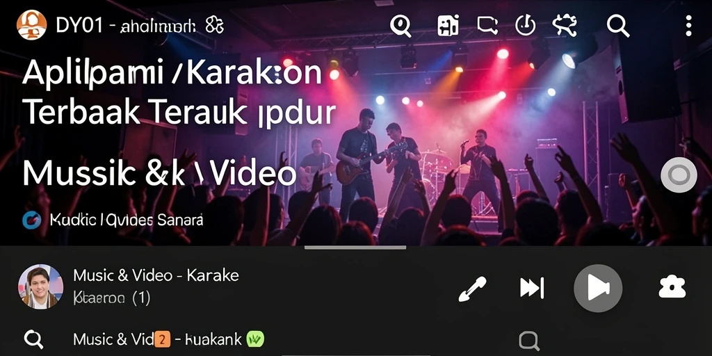 Antarmuka pengguna DY01 yang menarik untuk aplikasi Karaoke.