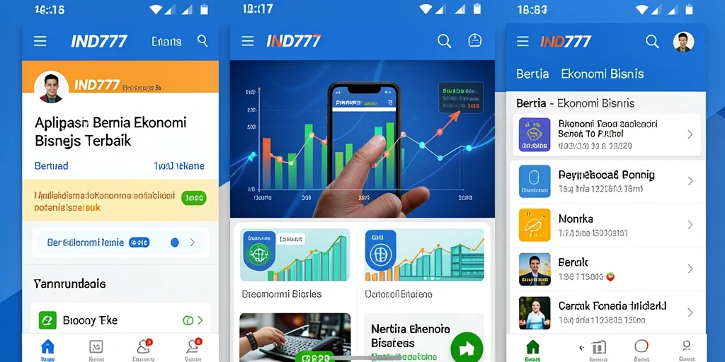Tampilan antarmuka aplikasi IND777 yang informatif dan menarik.