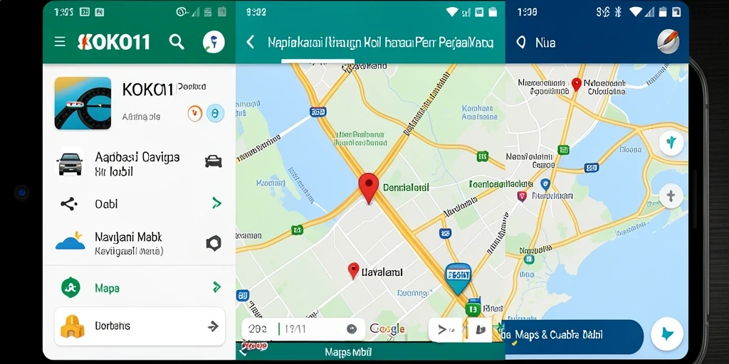 Antarmuka KOKO11 yang sederhana dan informatif untuk navigasi mobil.