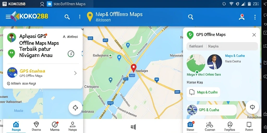 Antarmuka KOKO288 yang intuitif dan kaya fitur GPS Offline Maps.