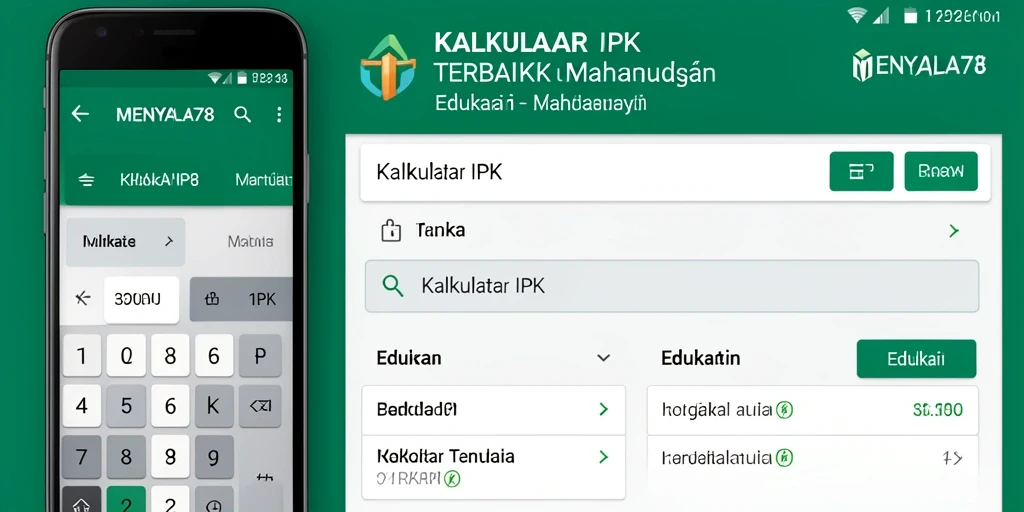 Tampilan antarmuka pengguna MENYALA78 untuk Kalkulator IPK.