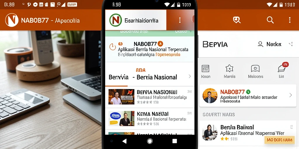 Tampilan antarmuka aplikasi NABOB77 yang informatif dan modern.