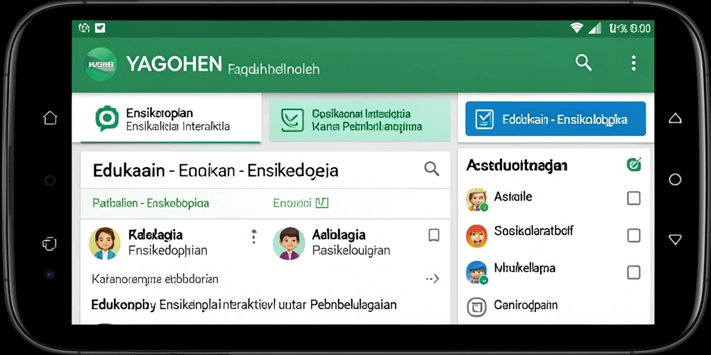 Antarmuka YAGAOHEN yang informatif dan interaktif.